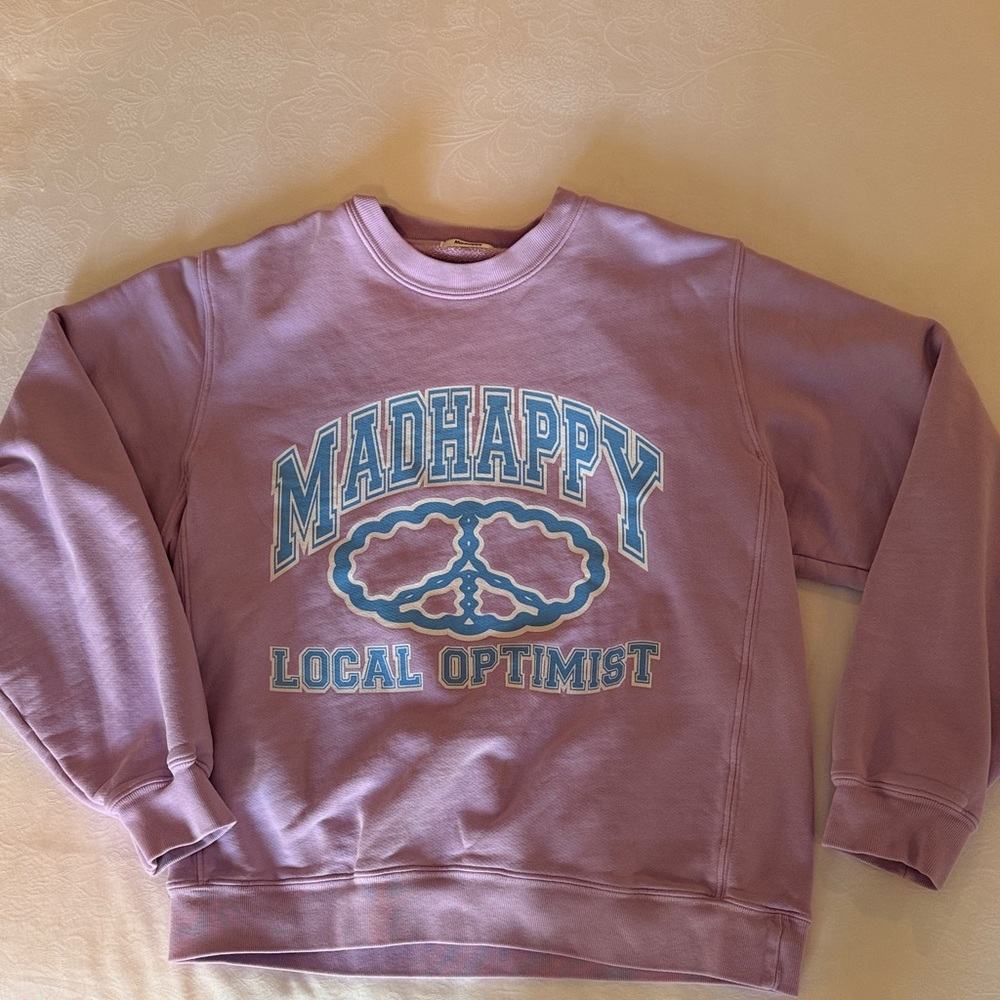 Madhappy Purple Sweatshirt with Blue Logo